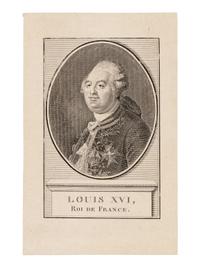 LOUIS XVI, King of France (1754-1793). Partly printed document signed ("Louis"), 19 April 1791. Countersigned by an unidentified administrator.
