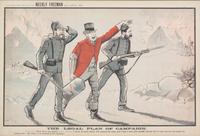 A Group of Four Irish Cartoon Lithographs Framed 18 1/2 x 13 inches.
