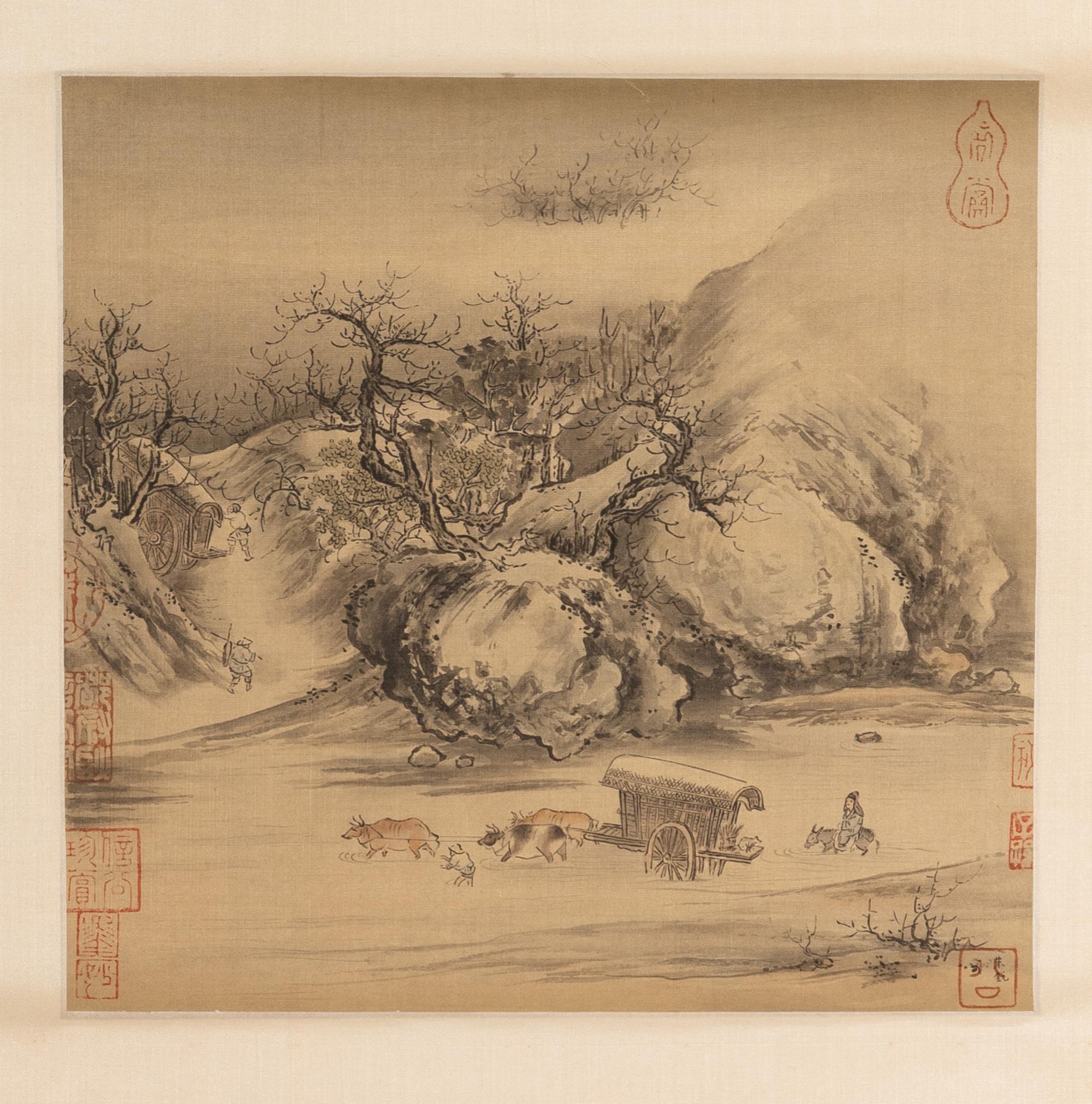 Three Chinese Prints Depicting Landscape 精印書畫立軸三幅