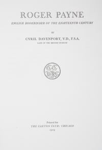 (CAXTON CLUB) DAVENPORT, CYRIL. A group of three works.