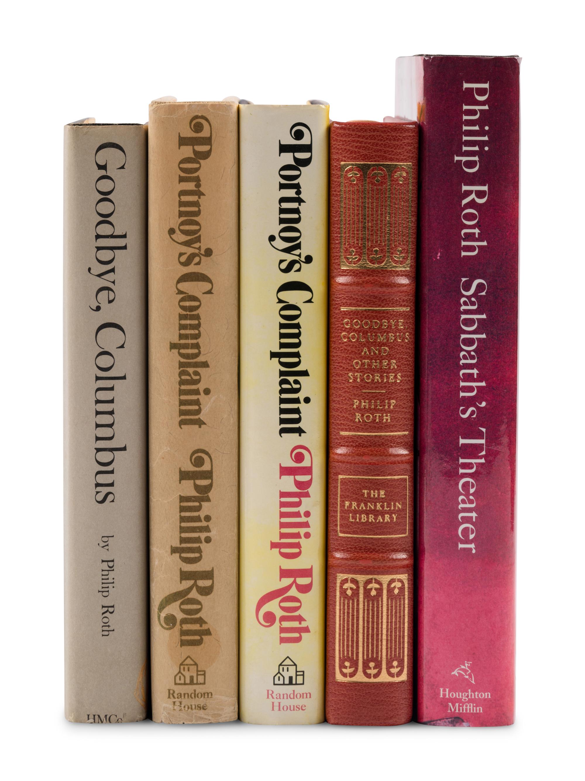 ROTH, Philip (1933-2018). A group of 5 FIRST and LIMITED EDITIONS, SOME SIGNED, comprising: