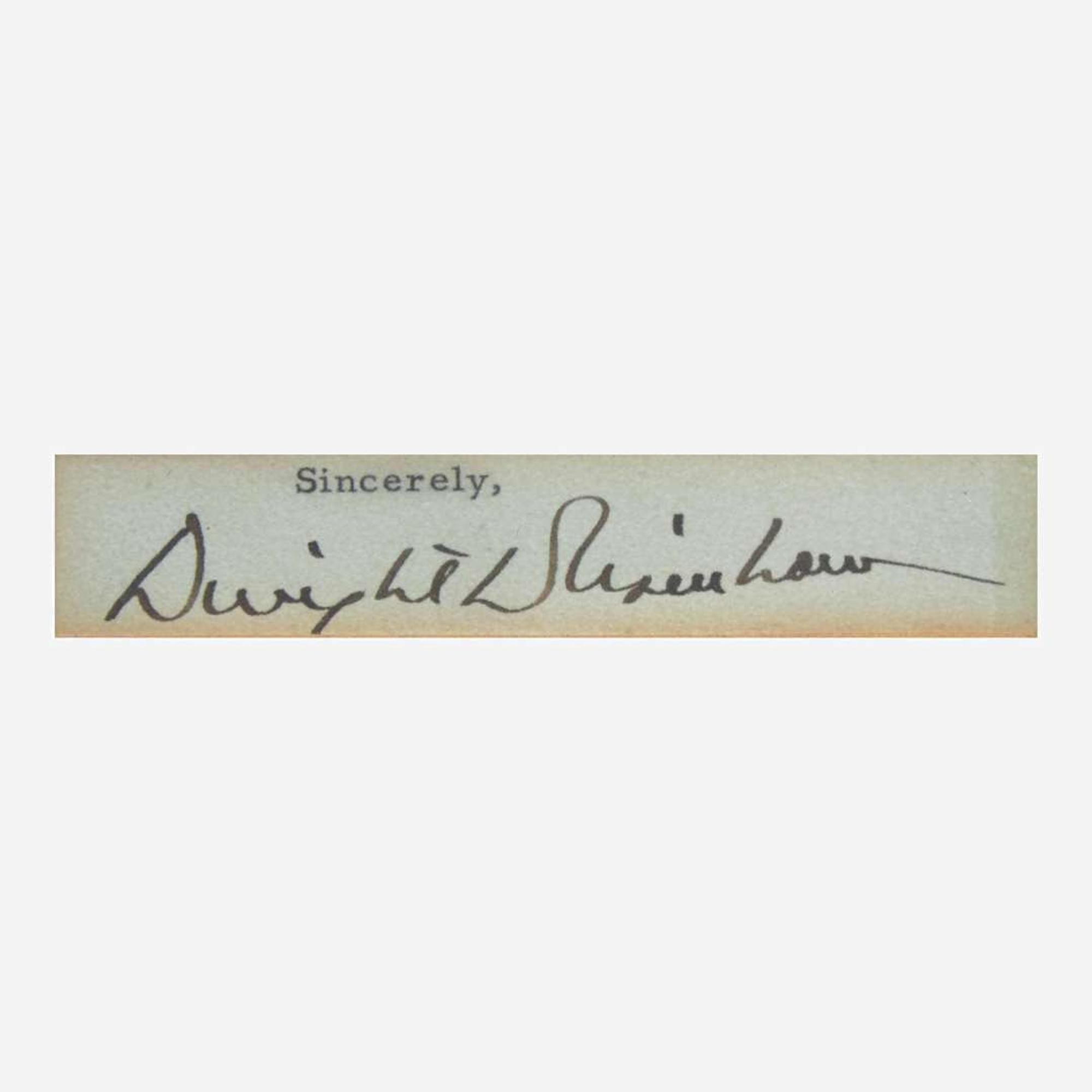 [Presidential] Roosevelt, Franklin D., and Harry Truman, and Dwight Eisenhower, et al. Group of 6 Items, signed