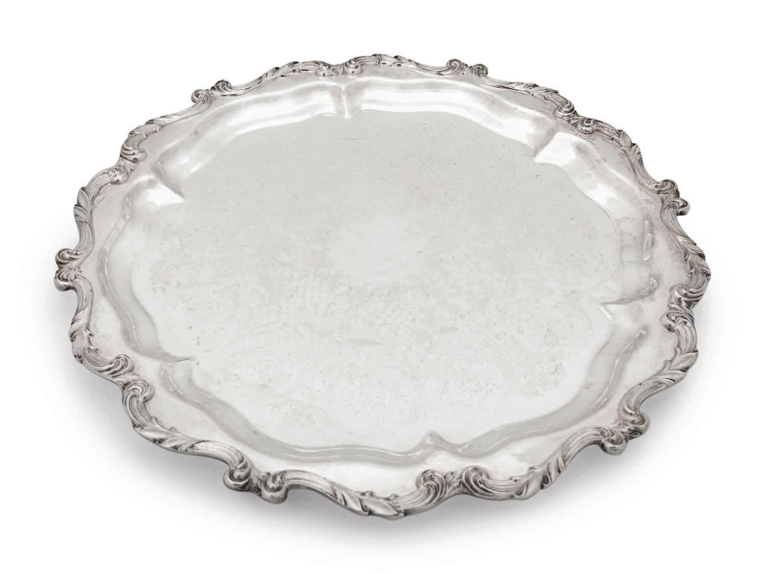 A Group of Silver-Plate Serving Pieces