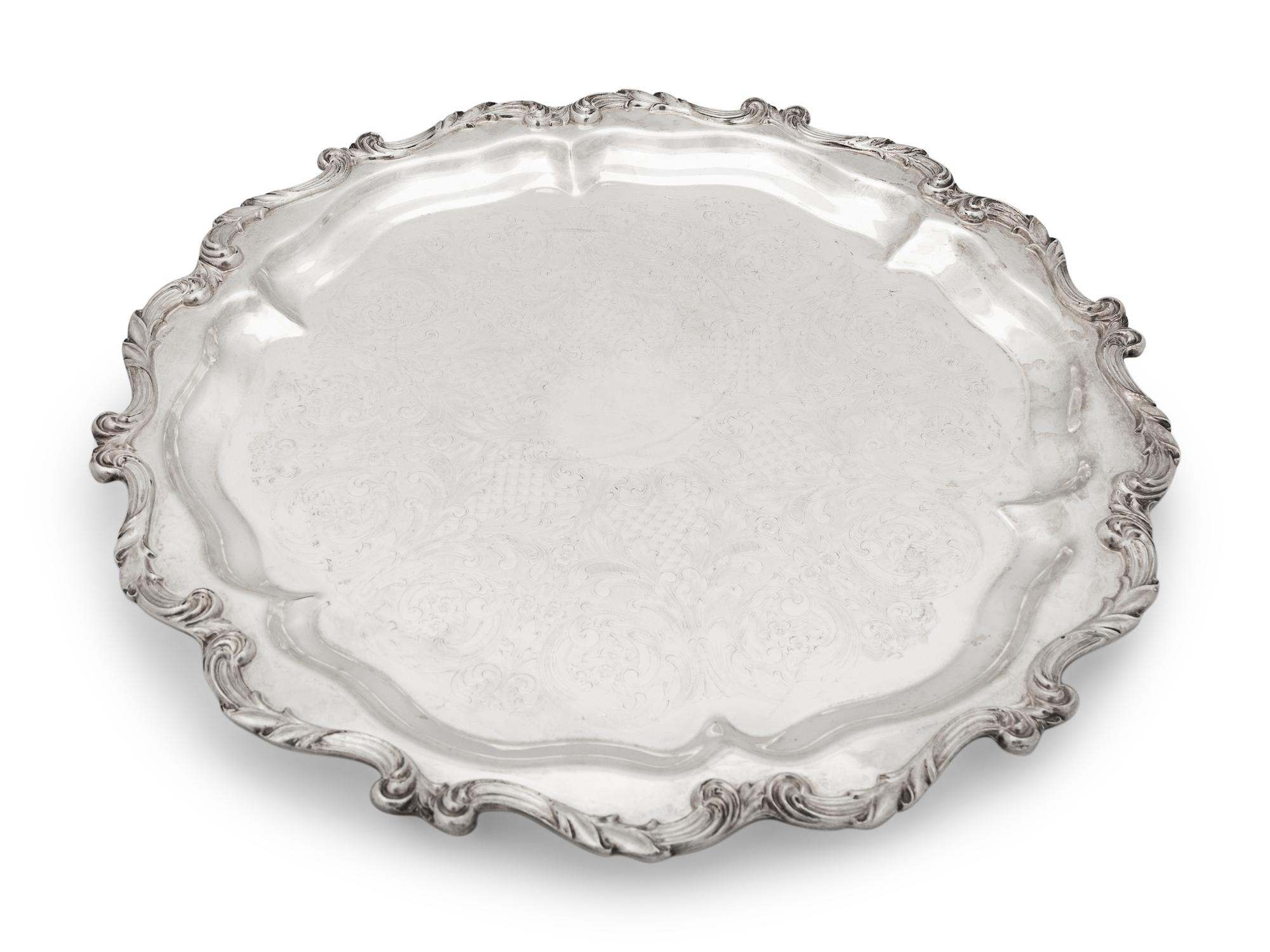 A Group of Silver-Plate Serving Pieces