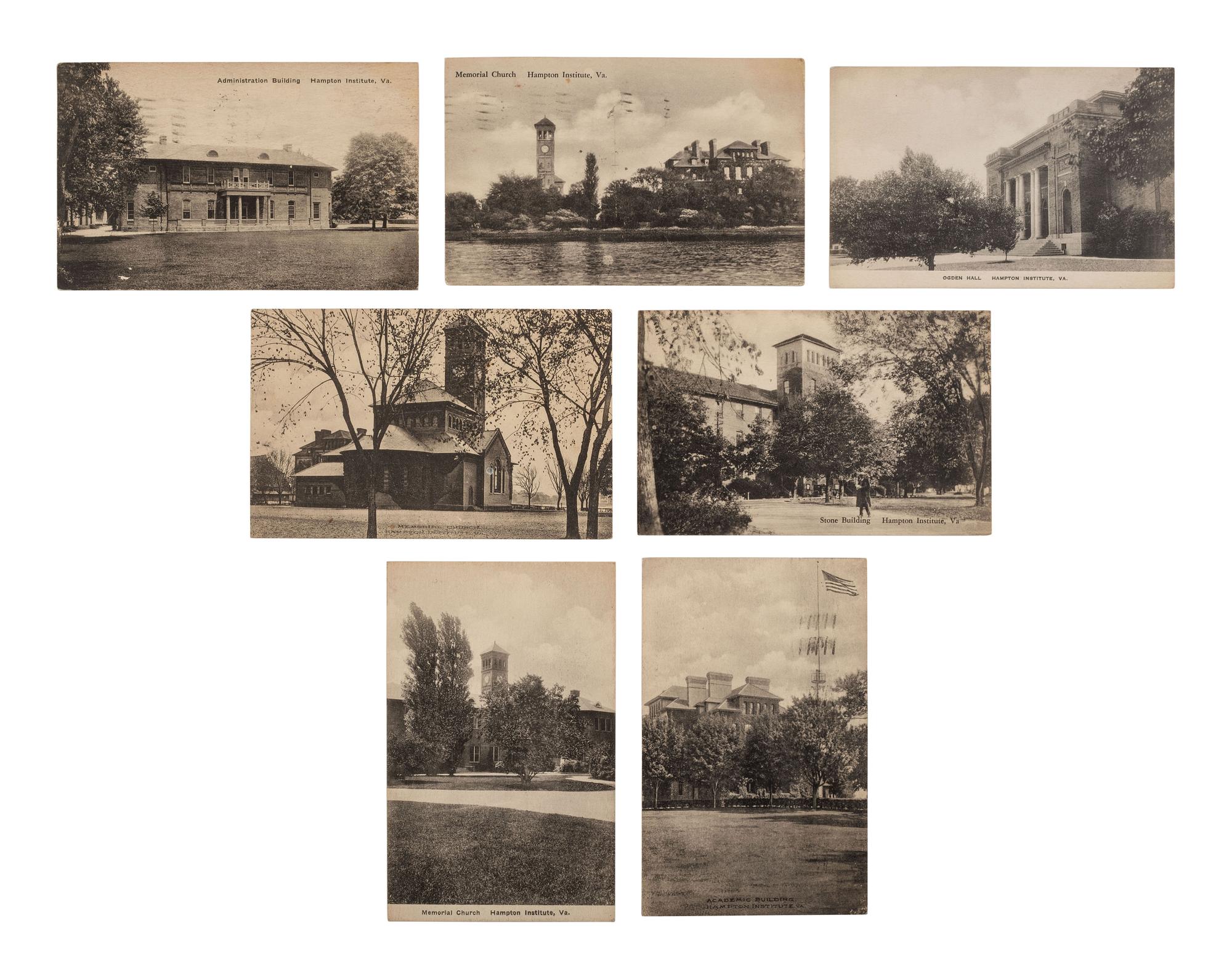 [EDUCATION]. A small collection of items related to Hampton Normal and Agricultural Institute in Virginia including a diploma signed by William H. TAFT.