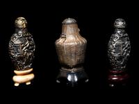 Three Chinese Metal Snuff Bottles