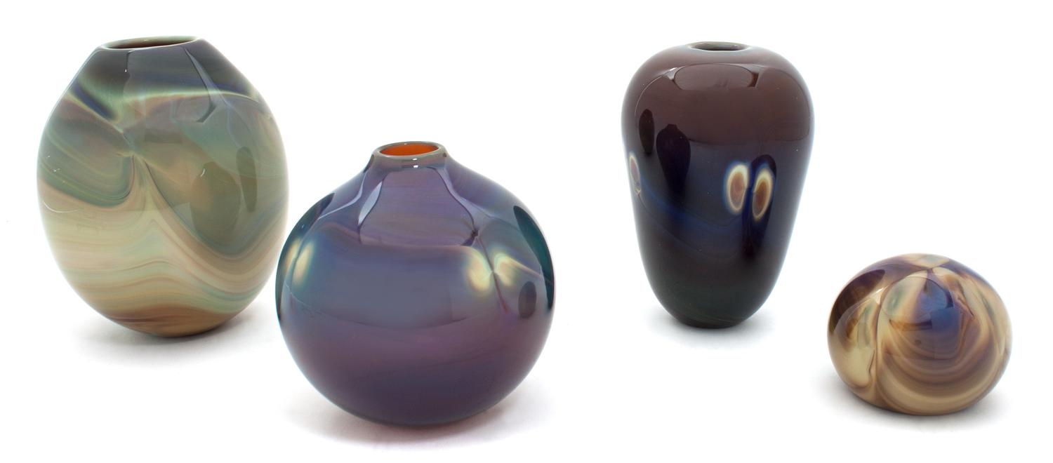 A Collection of American Studio Art Glass Articles Height of tallest 6 inches. — MICHAEL GUZZARDO
