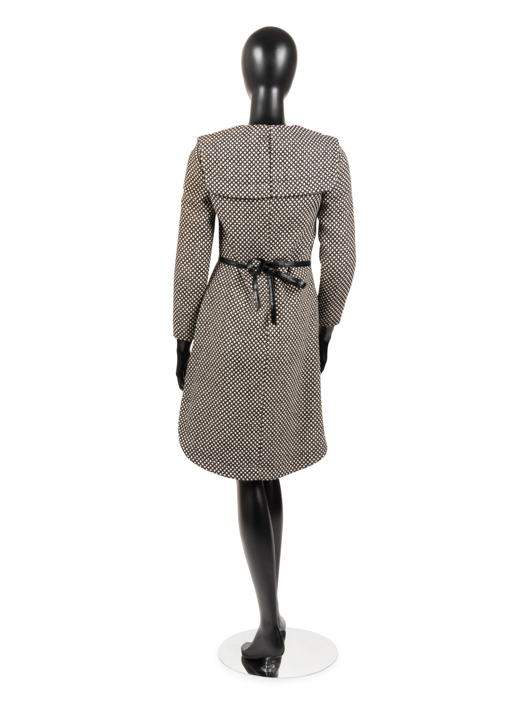 Pierre Cardin Belted Wool Dress, 1960s