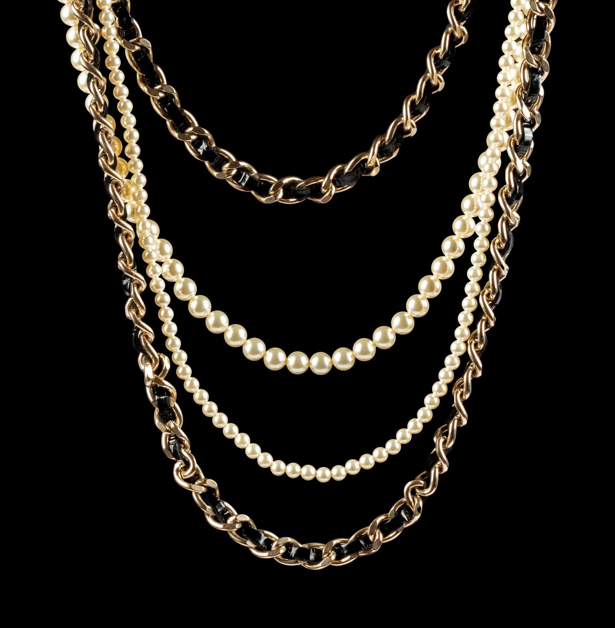 Chanel Faux Pearl and Chain Necklace, 2017