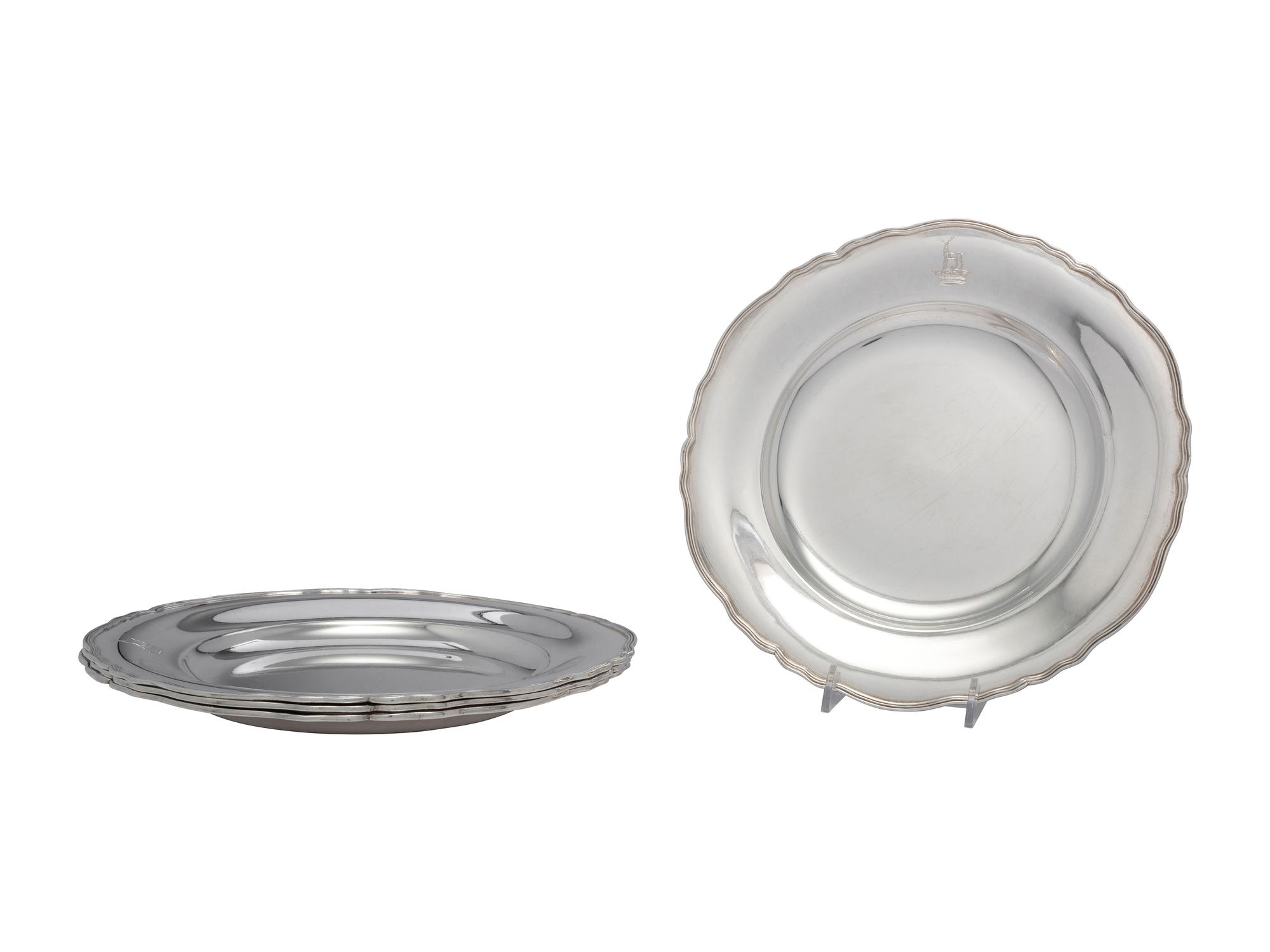 Four George II Silver Plates