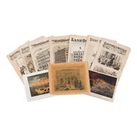 [Chicago Fire]. A large archive of letters, documents, tokens, and ephemera related to the Great Fire.