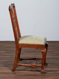 A Chippendale Walnut Fiddle Back Side Chair
