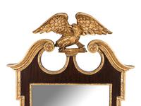 A George III Style Mahogany and Parcel Gilt Mirror