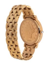 CORUM, 18K YELLOW GOLD US $20 COIN AND DIAMOND WRISTWATCH