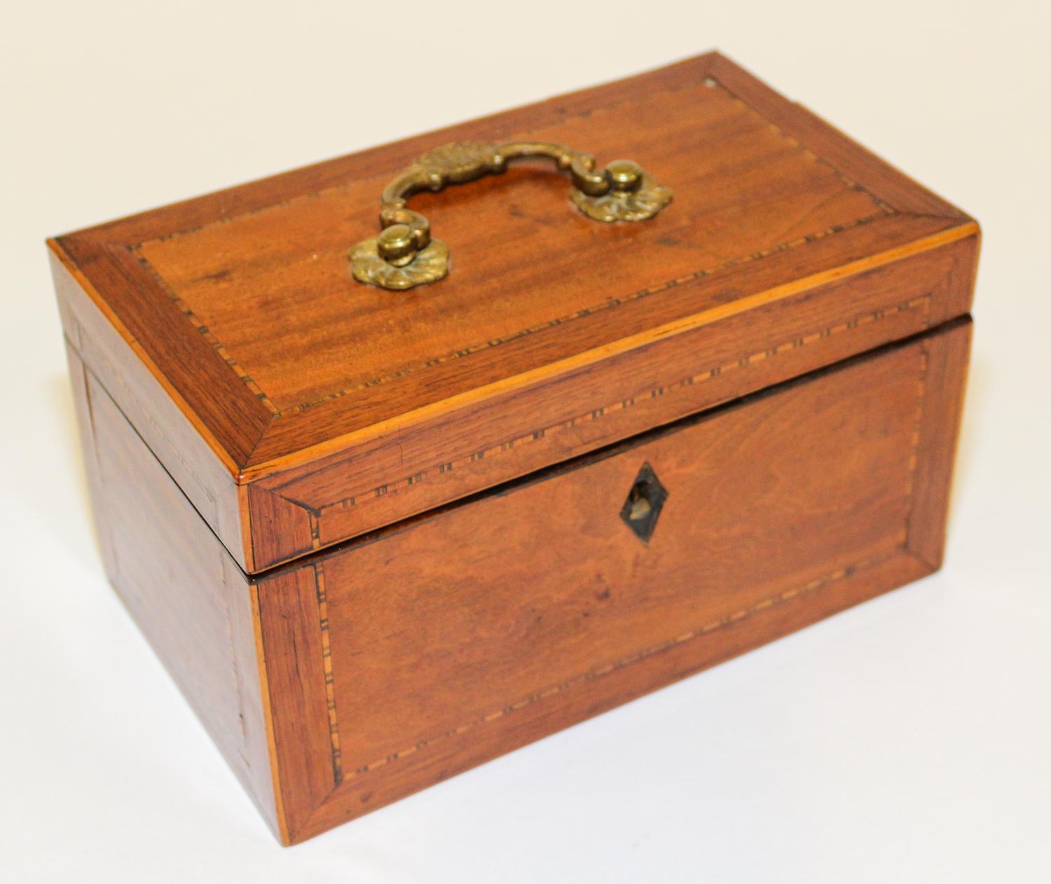 A Regency Mahogany Tea Caddy Width 7 3/4 inches. — EARLY 19TH CENTURY