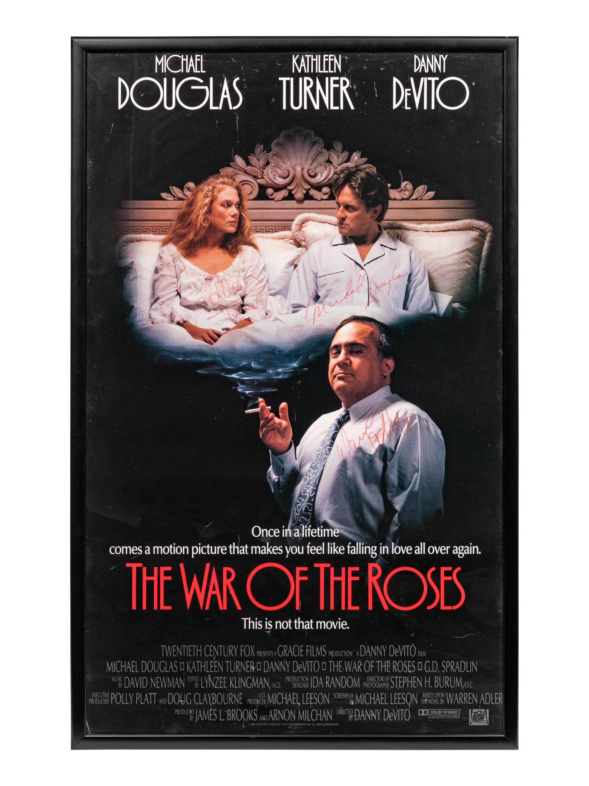 The War of the Roses (20th Century Fox, 1989) Cast Autographed Poster