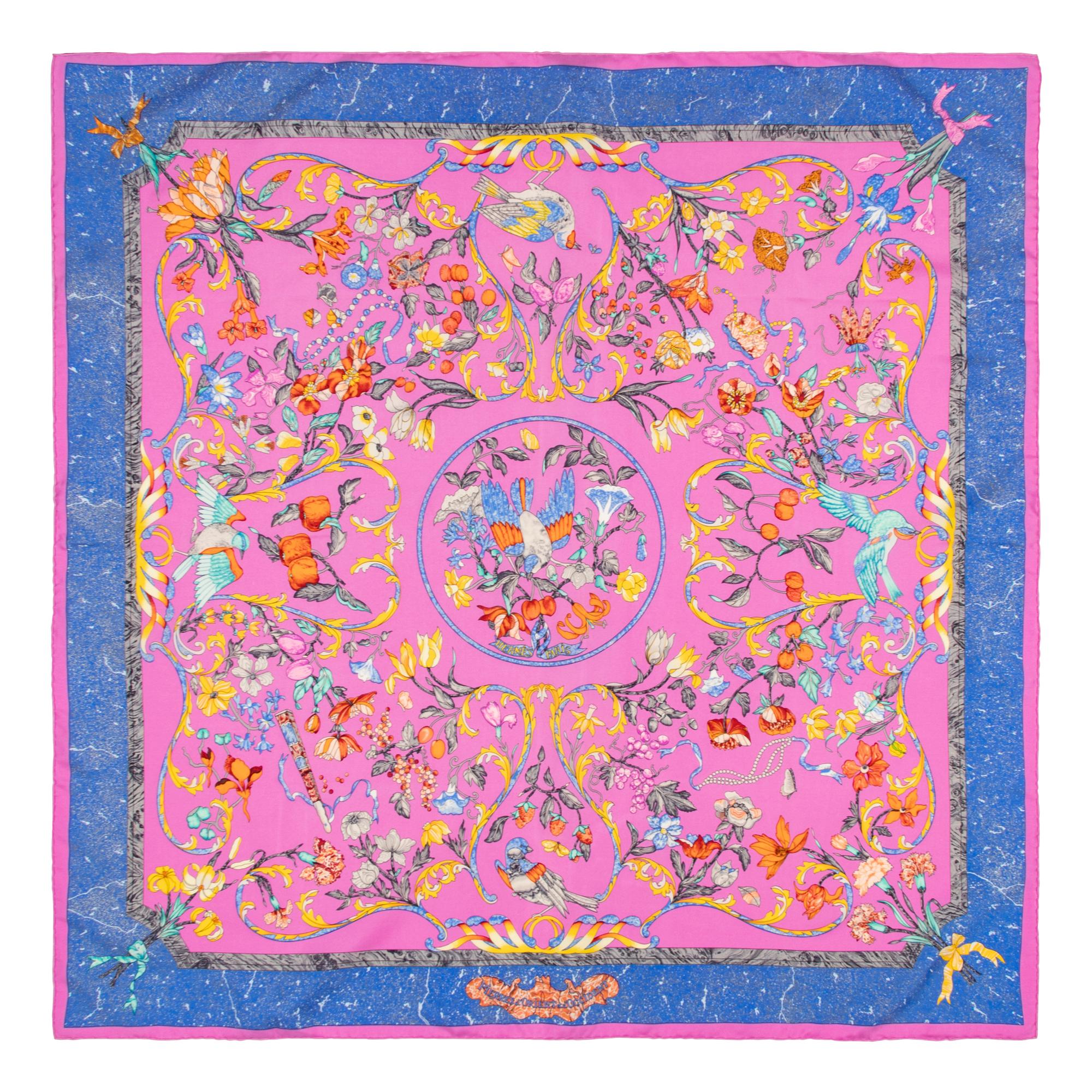 Four Designer Scarves, including Hèrmes