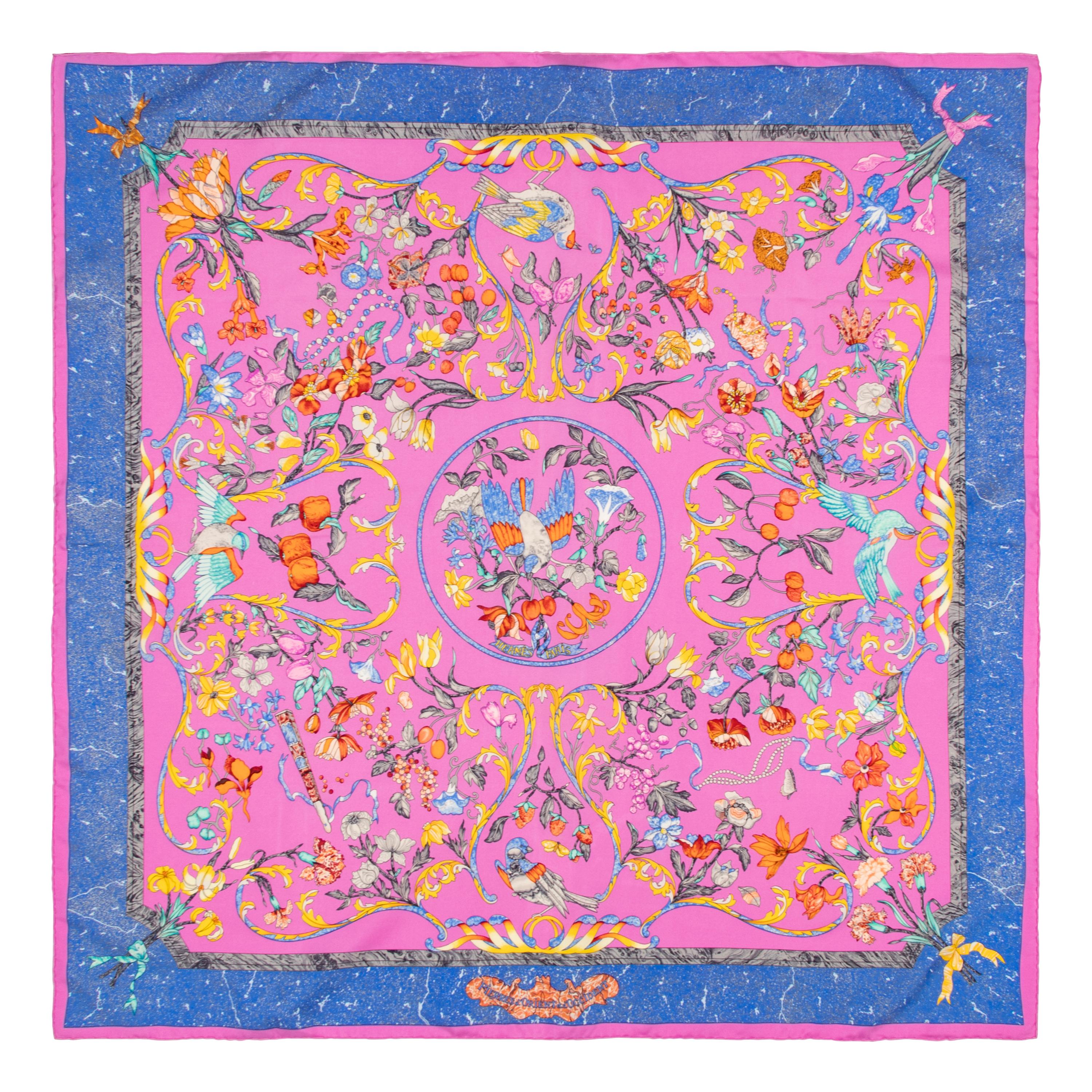 Four Designer Scarves, including Hèrmes
