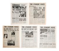 [AFRICAN AMERICANA]. Five issues of The Student Voice. Atlanta: Student Nonviolent Coordinating Committee, January-July, 1964.