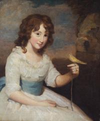 Attributed to Sir Henry Raeburn, (British, 1756-1823), Miss Charlotte Munro (Girl with Blue Sash)