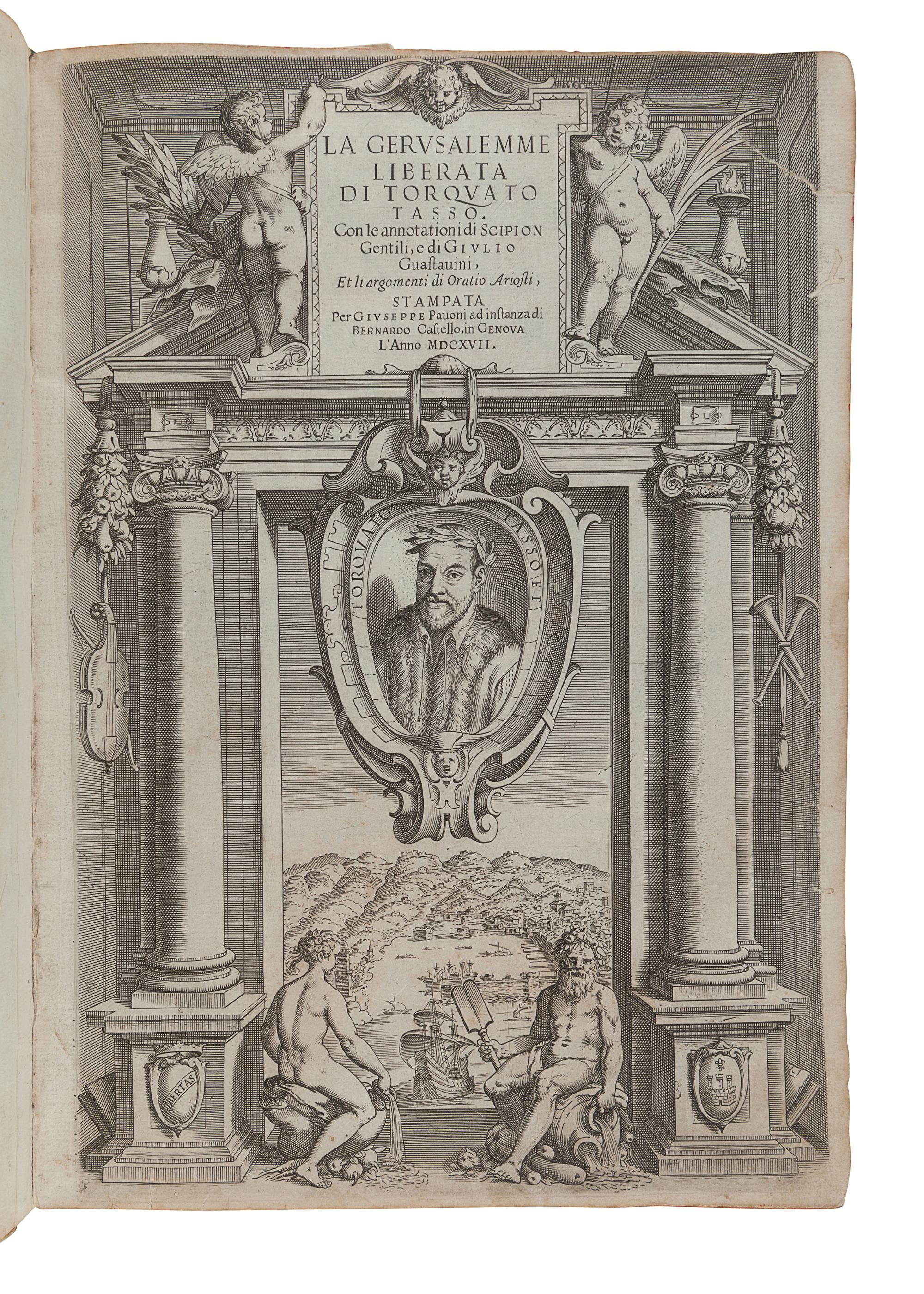 TASSO, Torquato (1544-1595). La Gerusalemme liberata. Genoa: Giuseppe Pavoni, 1617.