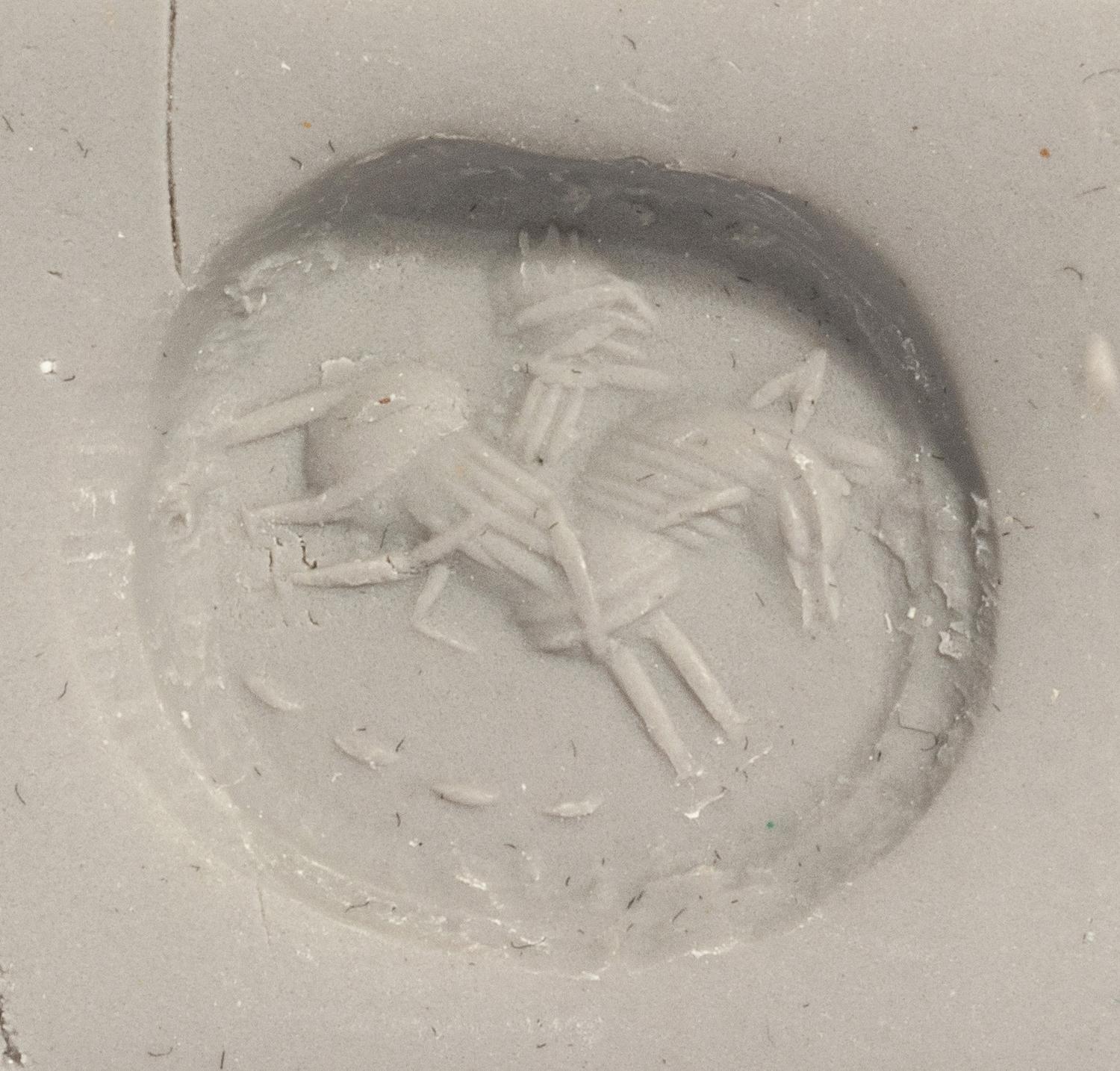 A Sasanian Green Jasper Stamp Seal