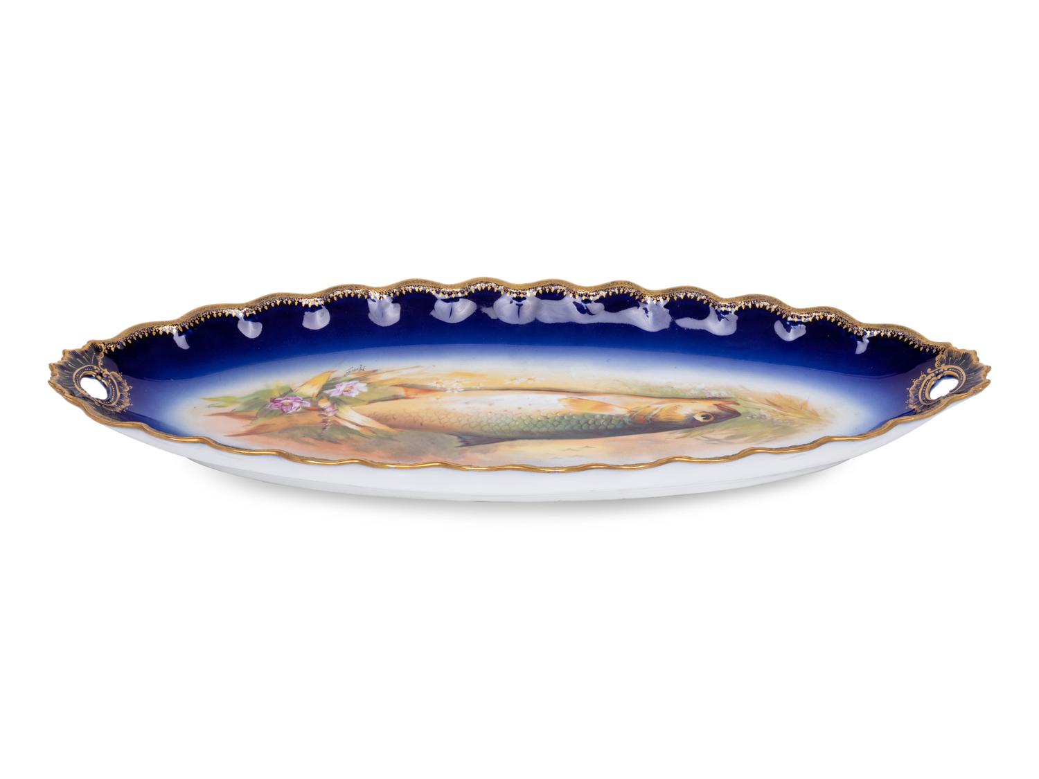 A Limoges Porcelain Fish Service