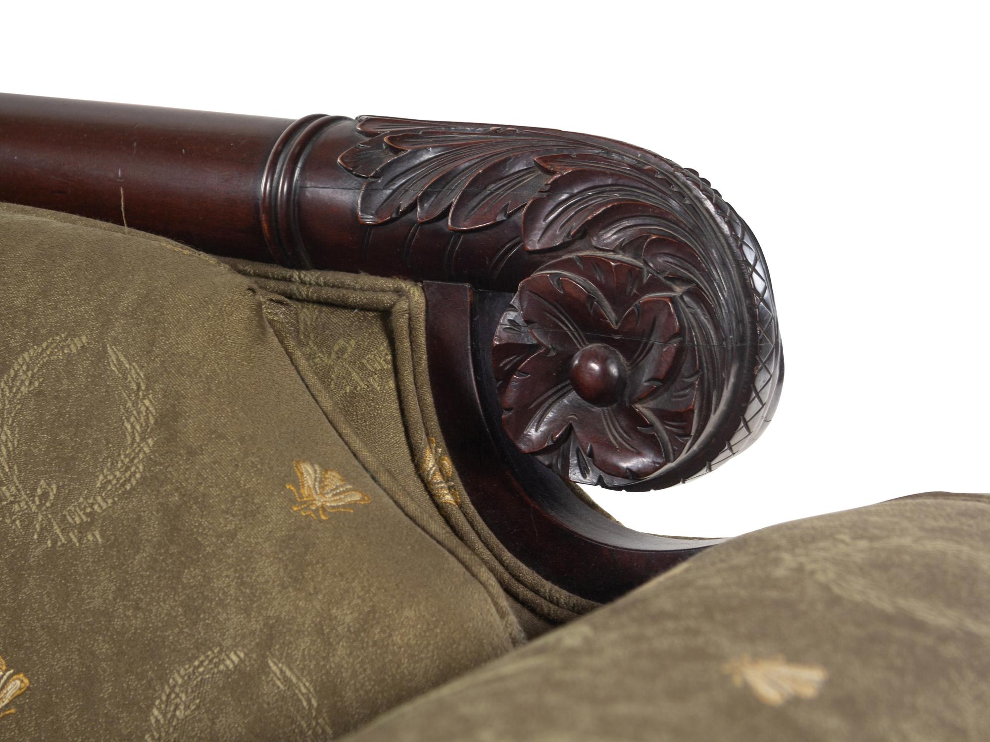 A Classical Carved Mahogany Sofa