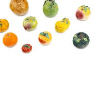 A Collection of Chinese Famille Rose Porcelain Models of Fruits