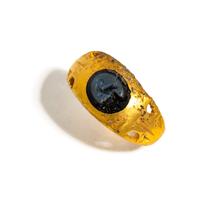 A Roman Gold and Nicolo Finger Ring
