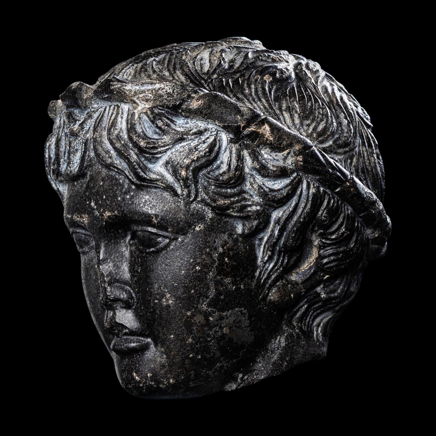 A Roman Black Dolomite Head of a Youth