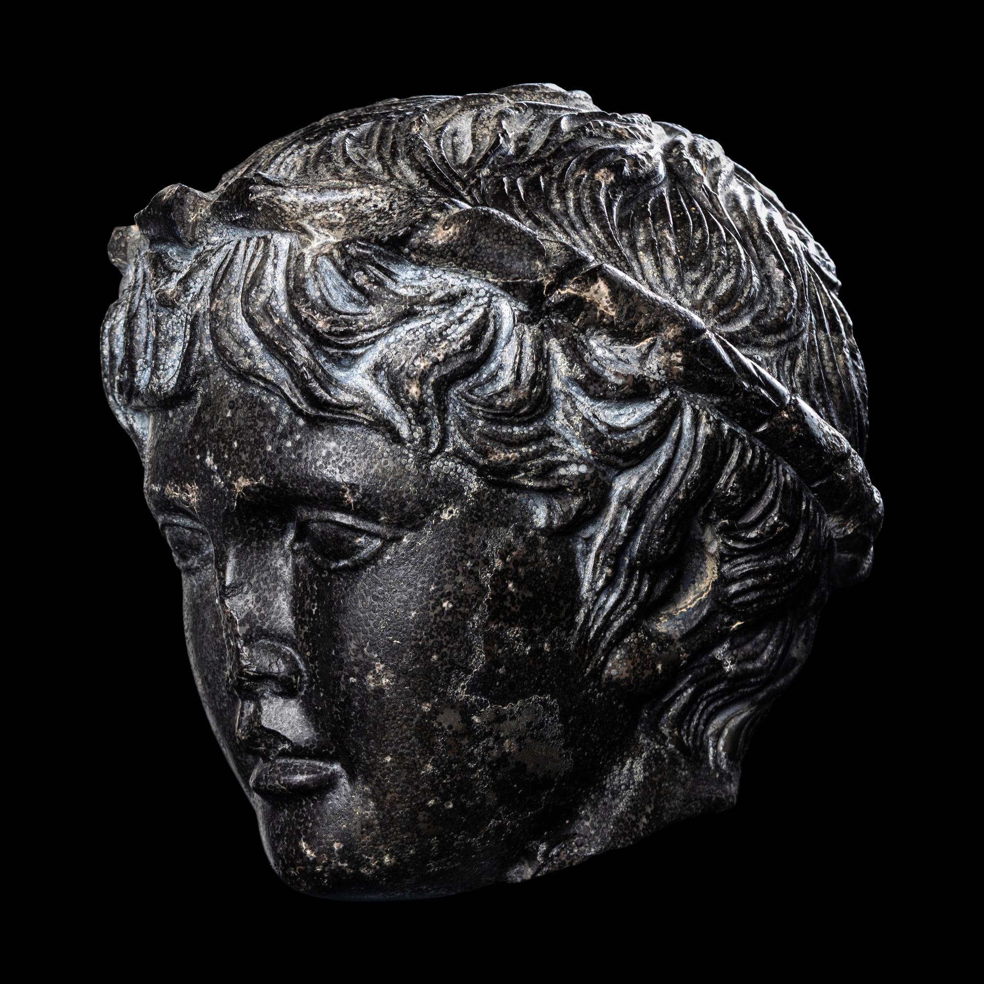 A Roman Black Dolomite Head of a Youth