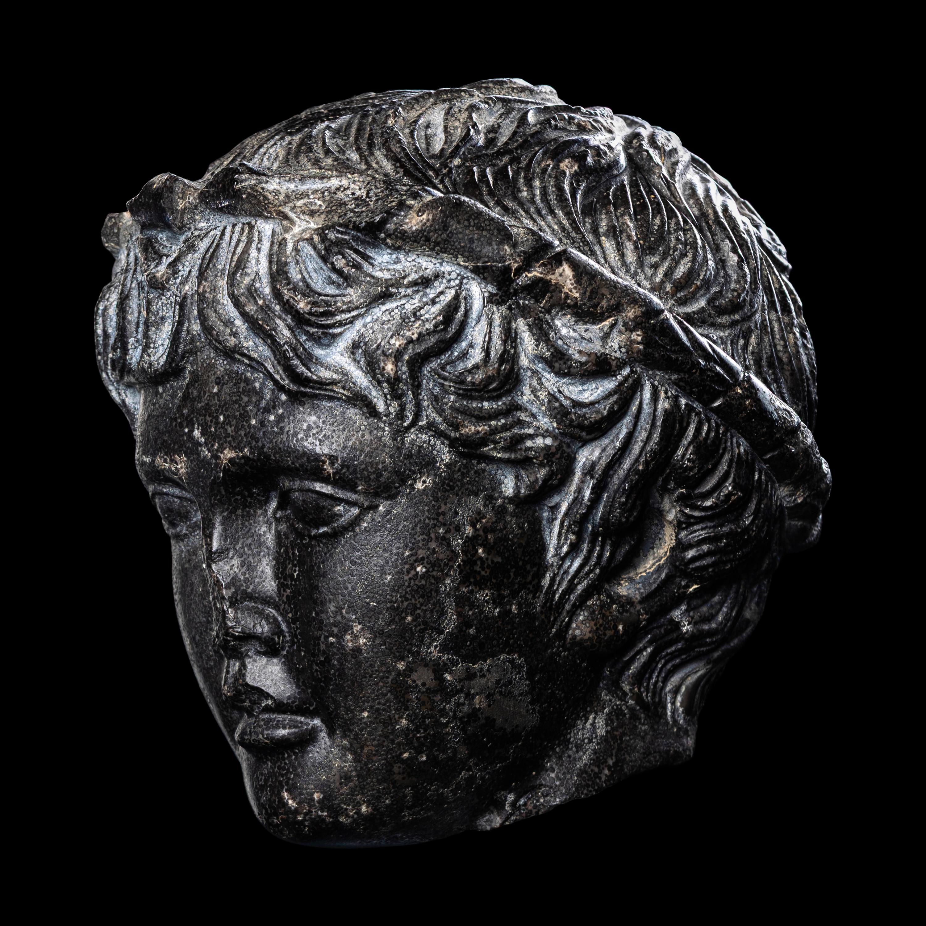 A Roman Black Dolomite Head of a Youth
