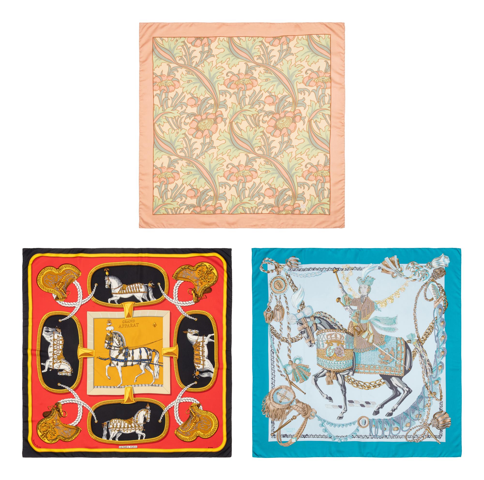 Hermès & Liberty, Three Silk Scarves