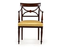 A Regency Figured Mahogany Armchair