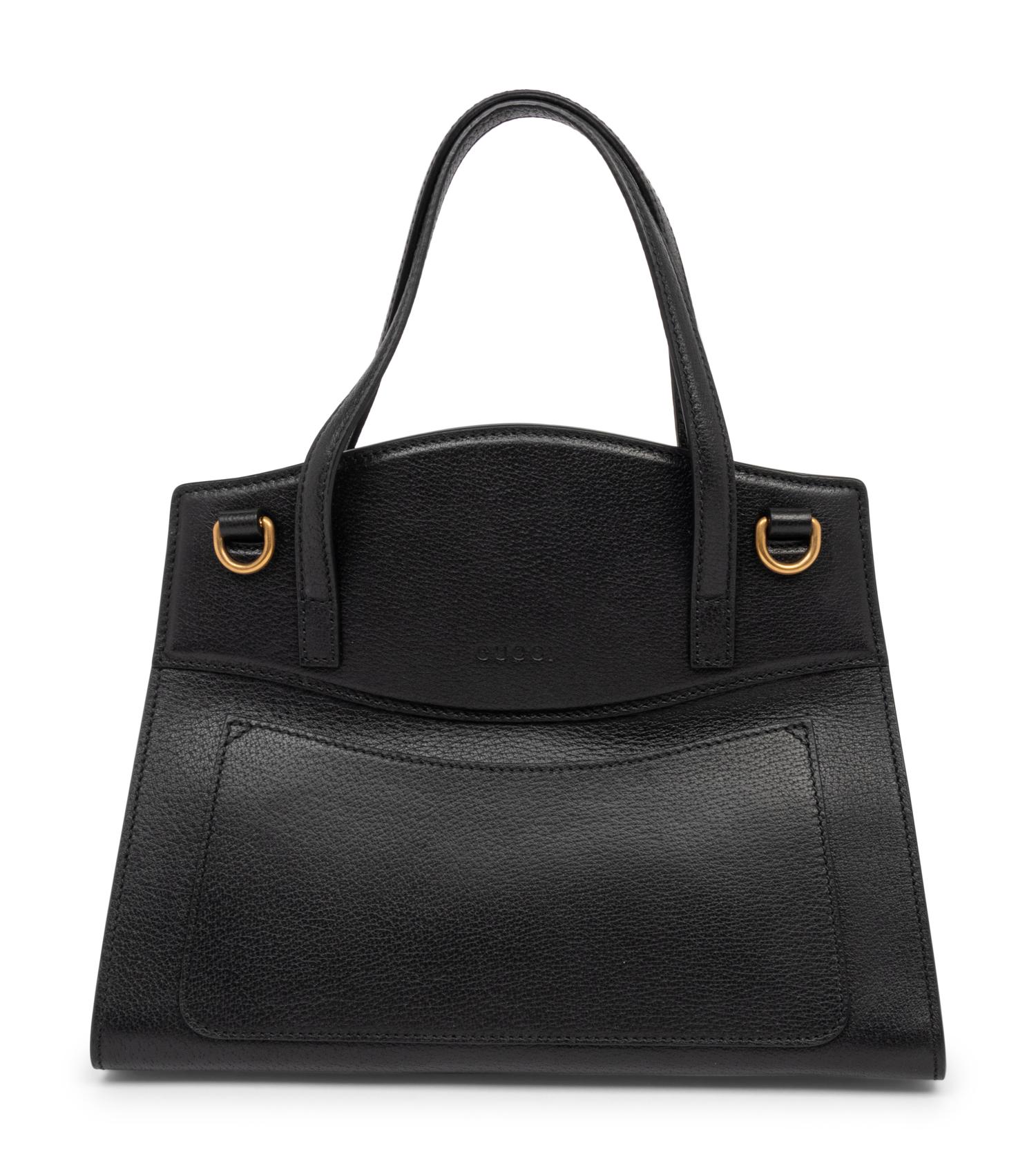 Gucci Black Leather Sylvie Butterfly Bag, Cruise 2018