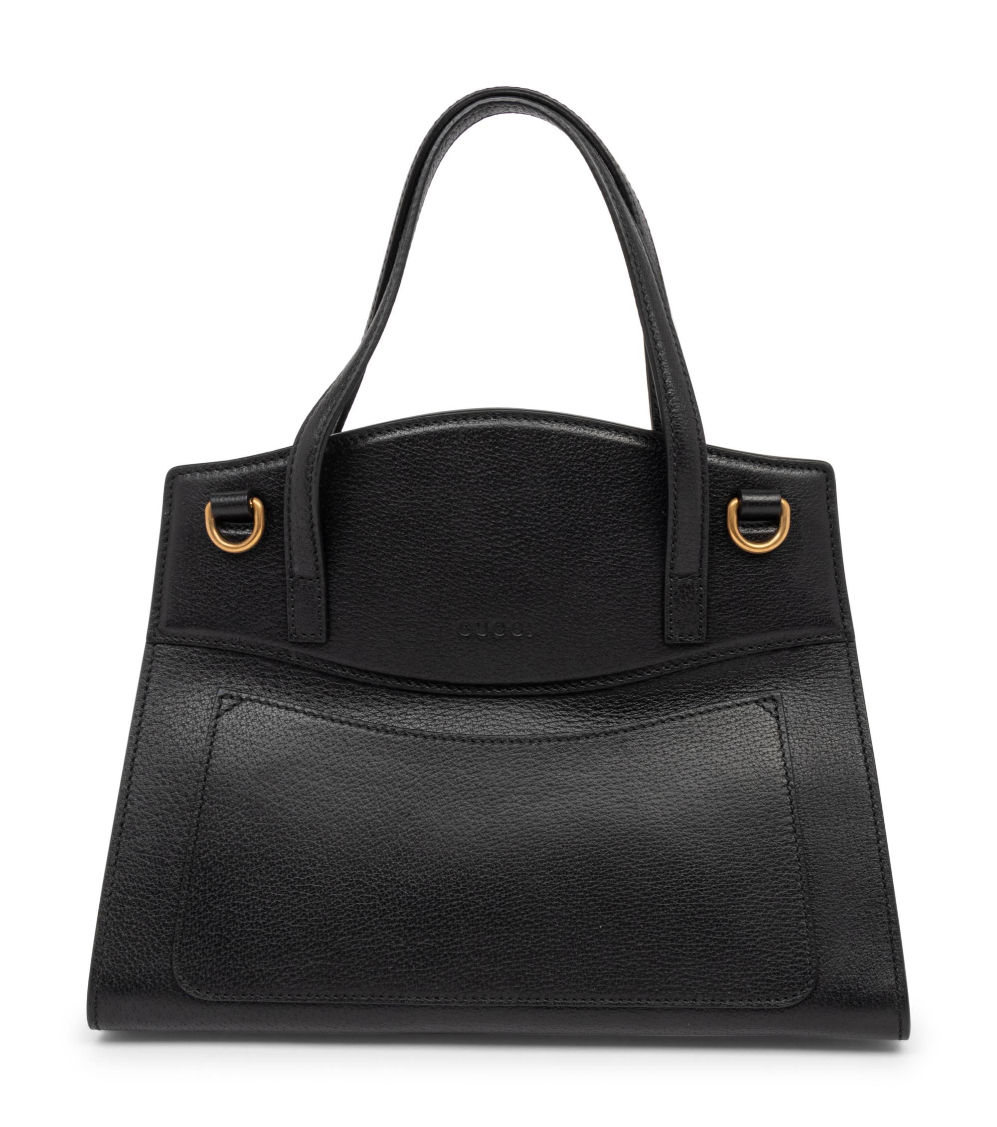 Gucci Black Leather Sylvie Butterfly Bag, Cruise 2018