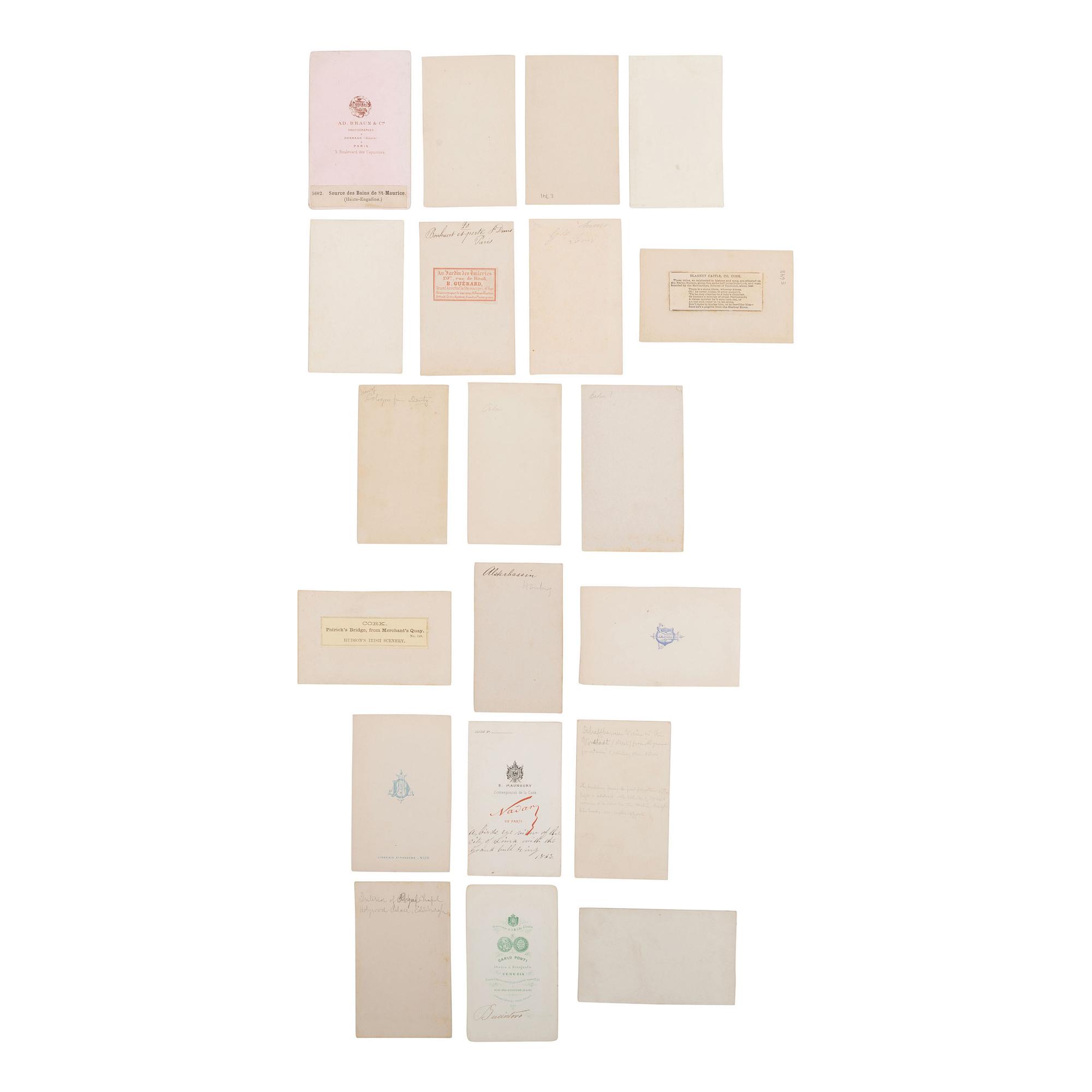 [Early Photography] Group of 325 Carte de Visites of European Subjects, Landmarks, Art, and More