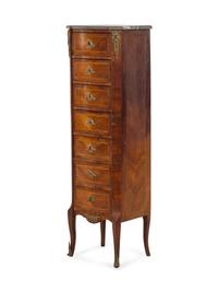 A Louis XVI Style Gilt Metal Mounted Semainier