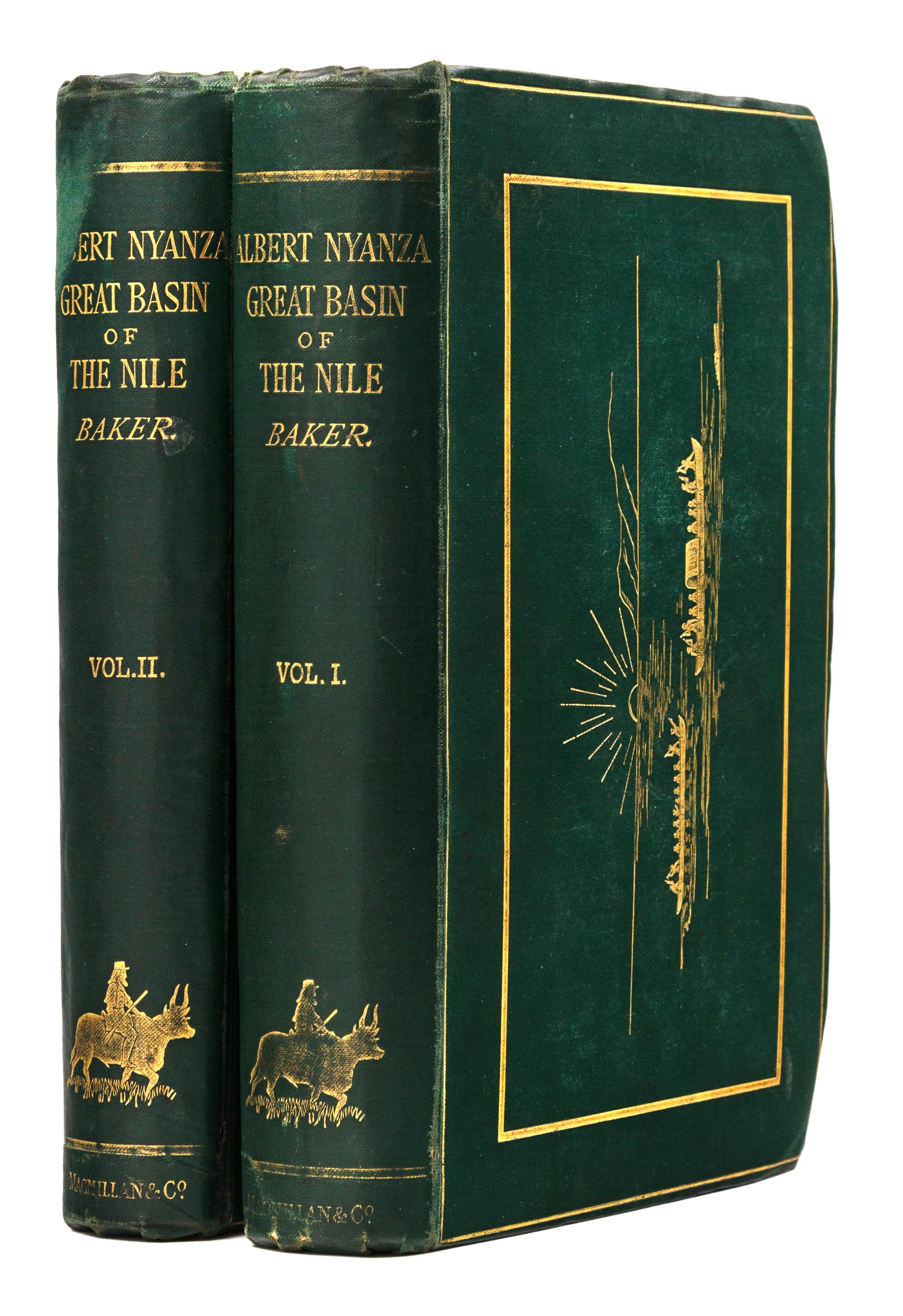 BAKER, Samuel White, Sir, (1821-1893). The Albert N'yanza, Great Basin of the Nile, and Explorations of the Nile Sources. London: Macmillan and Co., 1866.