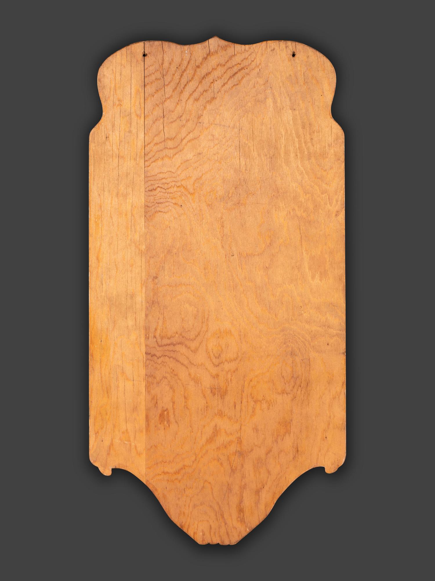A Patriotic Fretwork Carved Wall Shelf and Frame