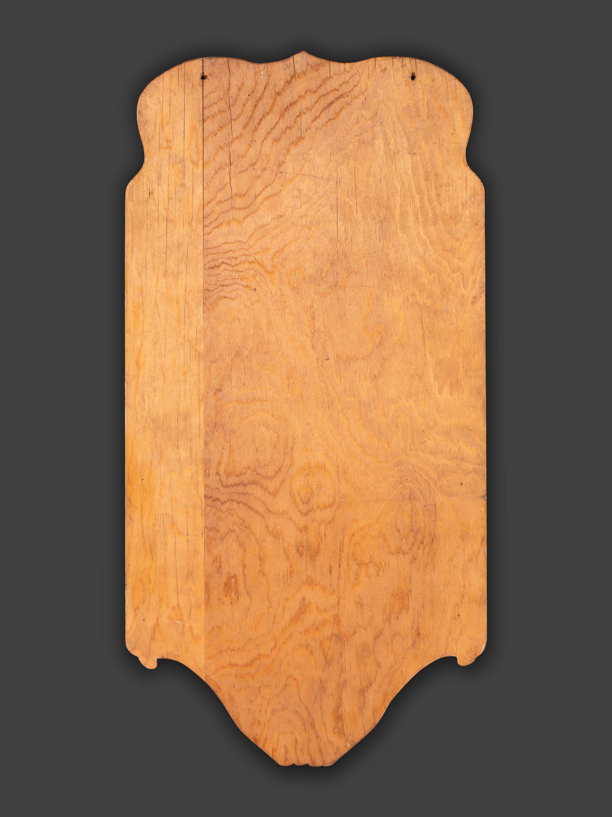 A Patriotic Fretwork Carved Wall Shelf and Frame