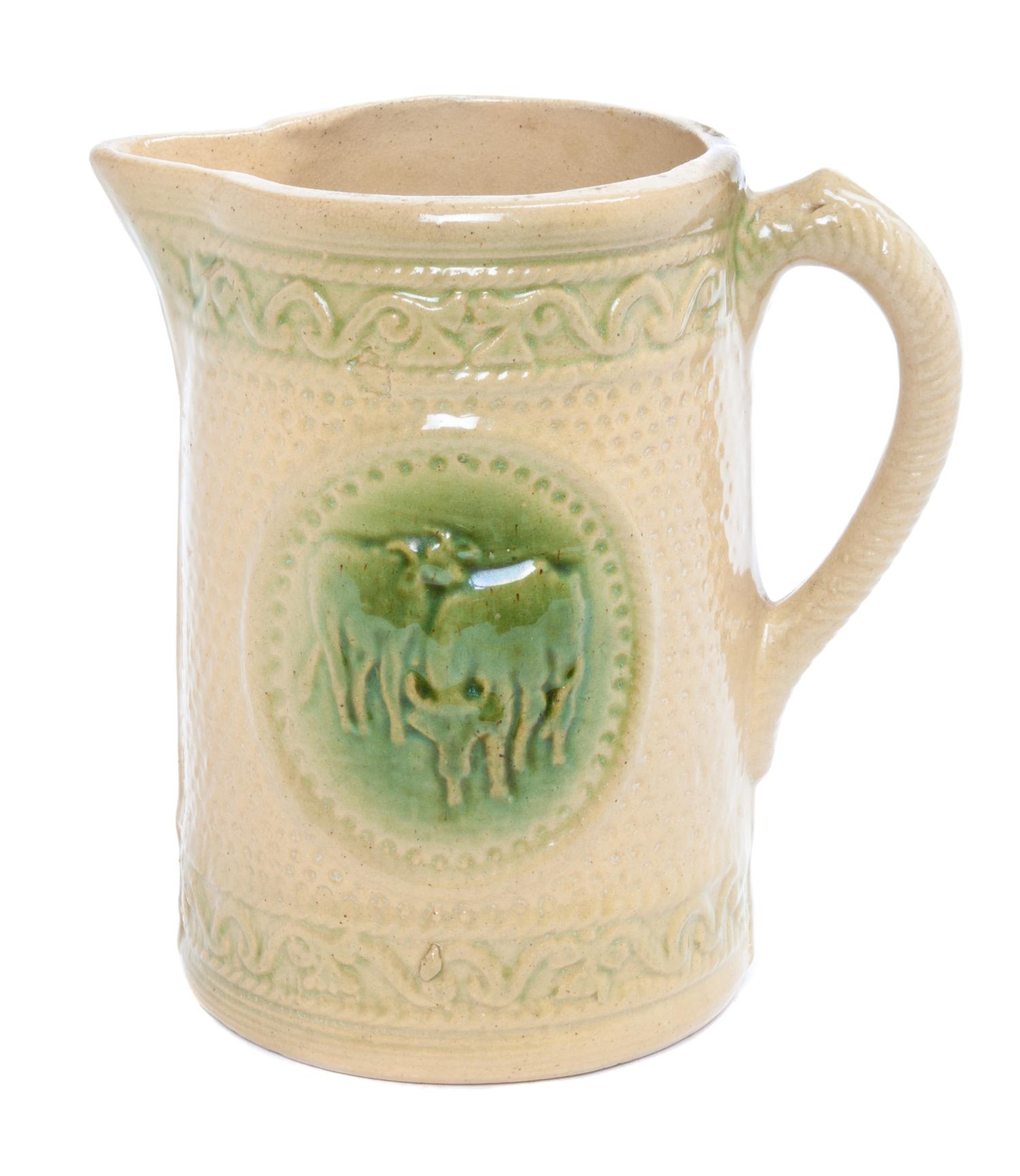 A Ceramic Pottery Pitcher, likely Hull Height 7 1/2 inches.