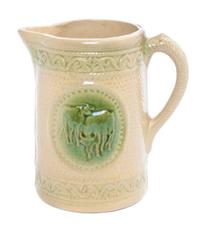 A Ceramic Pottery Pitcher, likely Hull Height 7 1/2 inches.