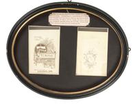 Western Outlaws [JAMES, Jesse (1847-1882)]. Collection of photographs of family members of Frank and Jesse James, incl. display featuring cabinet card photographs of their mother Zerelda James.