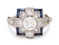 Diamond and Sapphire Ring