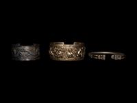 Three Chinese Metal Bracelets