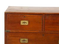 A Pair of English Brass Mounted Mahogany Campaign Chests