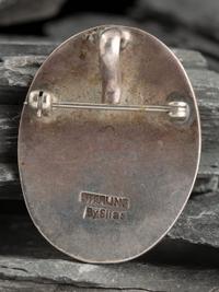 Sterling Silver and Turquoise Shadowbox Pendant/Pin