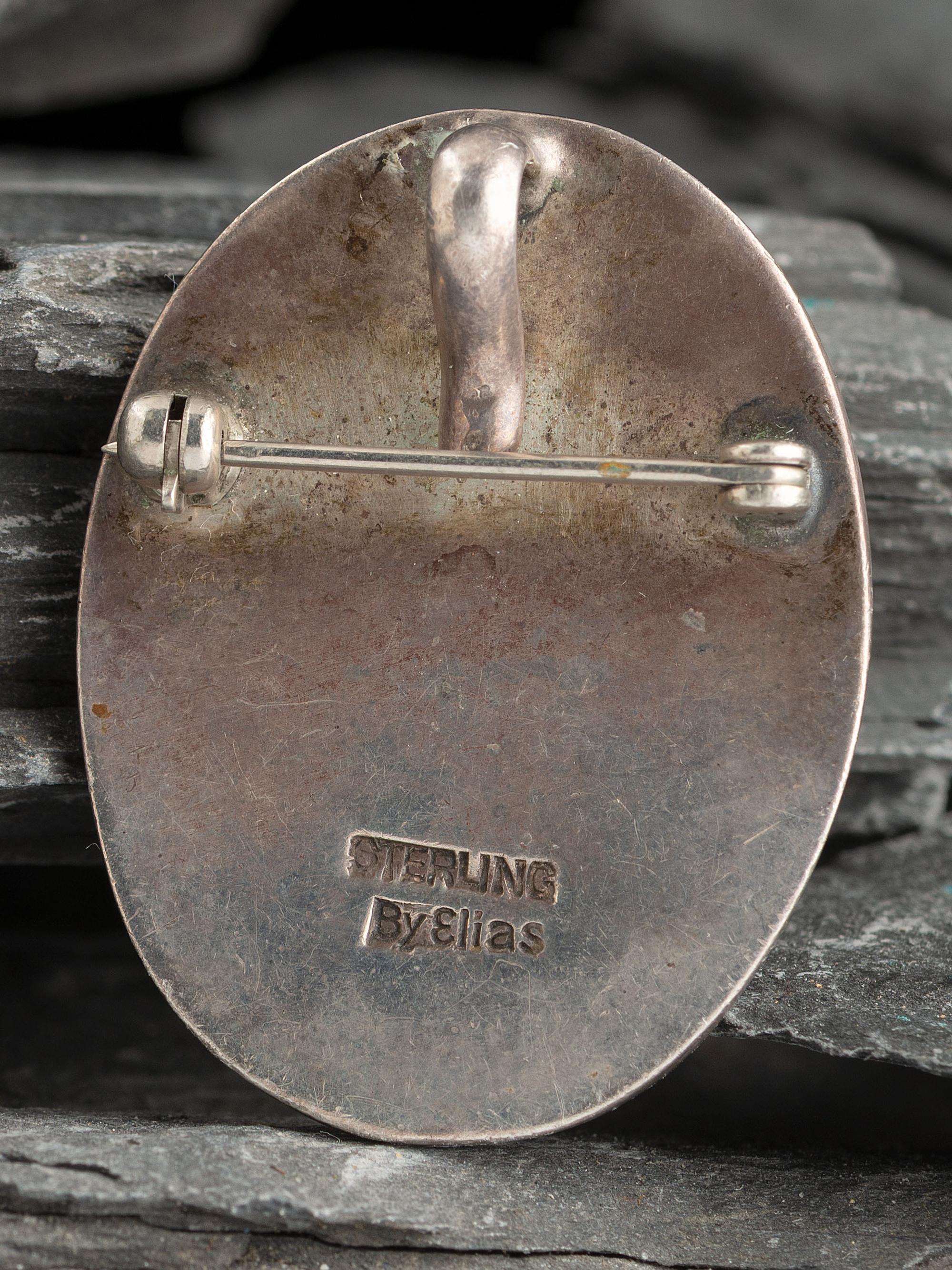 Sterling Silver and Turquoise Shadowbox Pendant/Pin